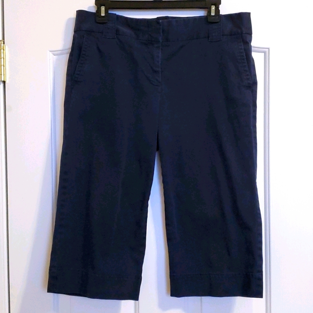 J Crew Navy Blue Chino capris